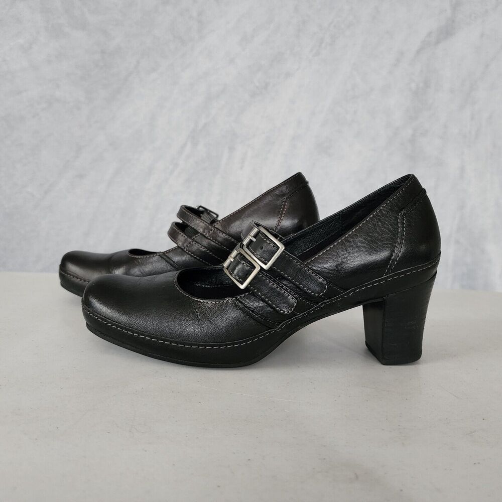 Clarks Black Heeled Mary Jane Shoes